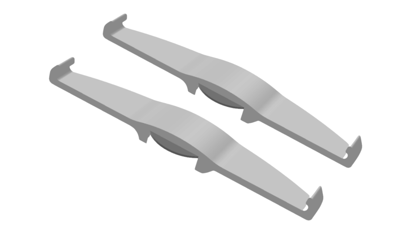 Set suporti plastic cu insertii metalice